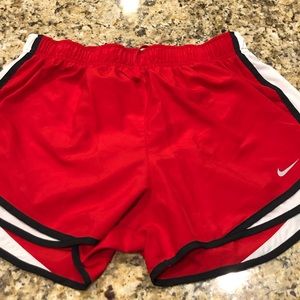 Red Nike Run Shorts Large